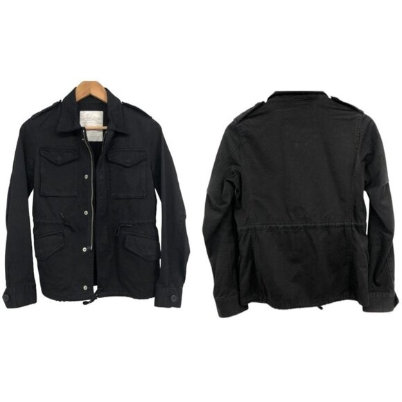 Moussy Black military style utility Jacket 4 pockets drawstring waistband - Picture 16 of 16